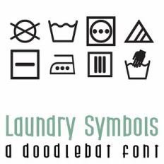 Laundry Symbols Doodlebat Font