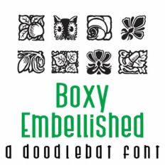 Boxy Embellished Doodlebat Font