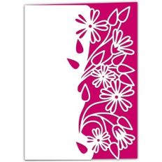 Stellaria Flower Lace Edged Card