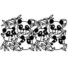 Panda Bear Repeating Border