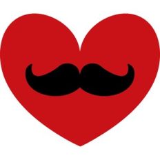 mustache heart