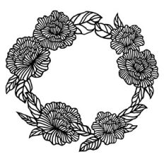 Peonies floral frame