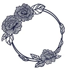 Round blank flower frame