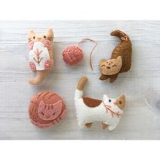 Kitty Cats fat kitties felt sewing pattern