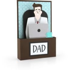 5X7 Box Card Dad Office
