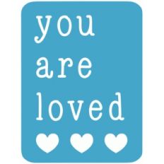 you are loved 3x4 card