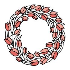 Tulips wreath