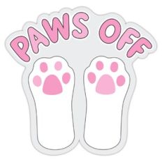 Paws Off Sticker