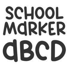 BFC School Marker Print Font
