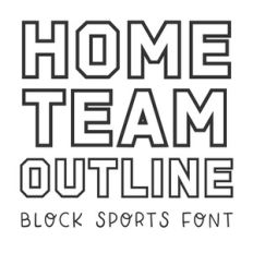 BFC Home Team Outline Sports Block Font