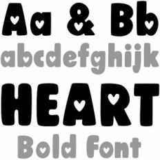 heart bold font