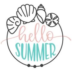 Hello Summer Seashell Frame