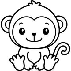 Monkey Outline