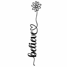Believe Flower Word
