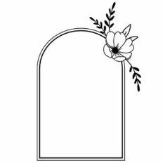 Arched Floral Frame