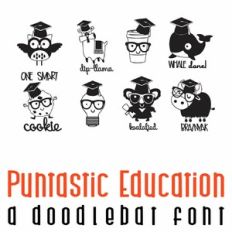 Puntastic Education Doodlebat Font