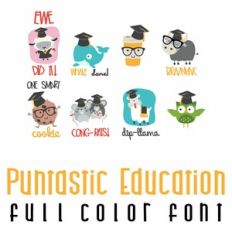 Puntastic Education Full Color Font
