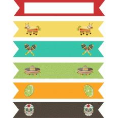 fiesta straw/cupcake flags