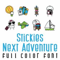 Stickies Next Adventure Color Font