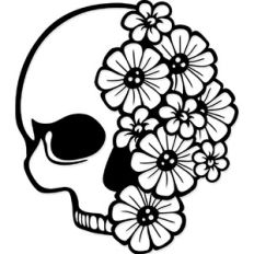 Mental Health Floral Skull