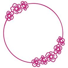 Apple Blossom Circle Frame