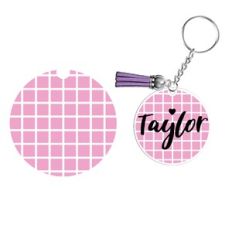 Round Circle grid Pattern, Keychain Patterns