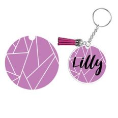Round Circle Fractal Pattern, Keychain Patterns