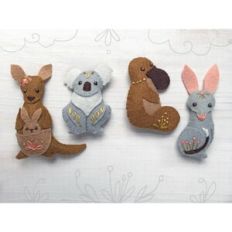 Australian animals felt sewing pattern