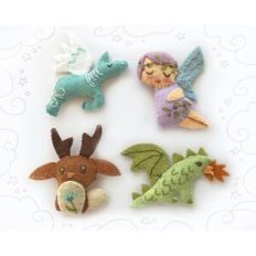 Mythical Creatures 2 felt sewing pattern