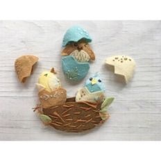 Baby Birds and Nest felt sewing pattern