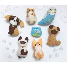Pet Friends felt sewing pattern