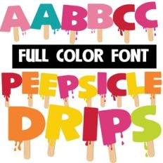 Peepsicle Drips Color Font