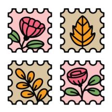Flower stamps 1 - Layered