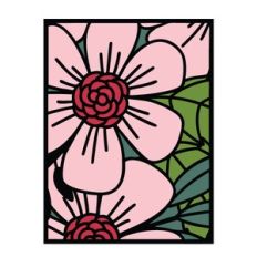 Flower all around card - layered