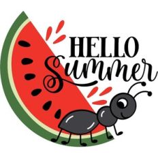 Hello Summer - Watermelon and Ant Design - Door Hanger