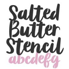 BFC Salted Butter Brush Script Stencil Font
