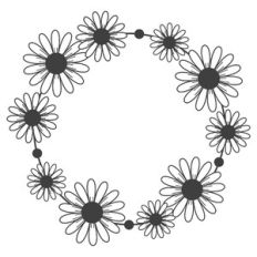 Round Daisy Chain Monogram Frame