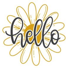 Round Daisy Hello Frame Design