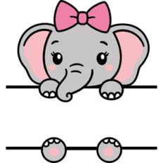 Elephant Split Monogram