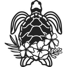 Turtle with Flowers