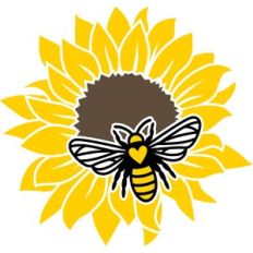 bee and sunflower