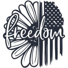 Freedom Daisy American Flag