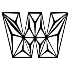 Letter W low poly