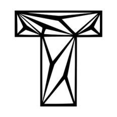 Letter T low poly