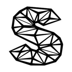 Letter S low poly