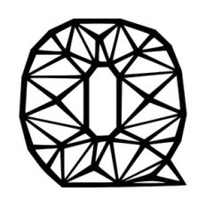 Letter Q low poly