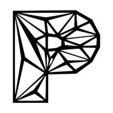 Letter P low poly