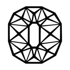 Letter O low poly