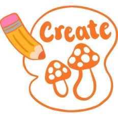 Create Badge with Mushrooms