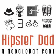 Hipster Dad Doodlebat Font